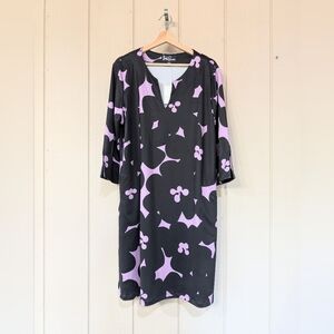 Lesley Evers Maeve Lilac Jumbo Blooms Dress Floral 2X